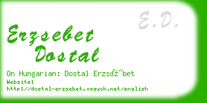 erzsebet dostal business card